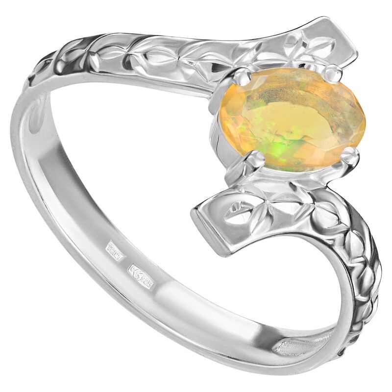 Кольцо из серебра с опалом р. 18,5 LAZURIT-ONLINE 8065PD