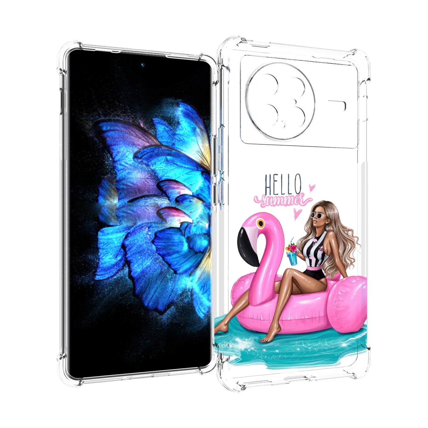 

Чехол MyPads Hello-summer для Vivo X Note 5G, Прозрачный, Tocco