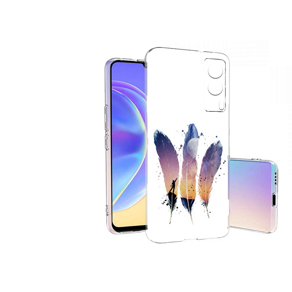 

Чехол MyPads Tocco для Vivo V21E небесные перья (PT161736.380.519), Прозрачный, Tocco