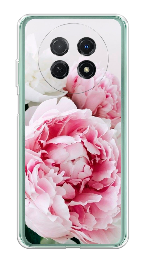 

Чехол на Huawei Nova Y91 "Розовые и белые пионы", Розовый;белый, 6121650-2
