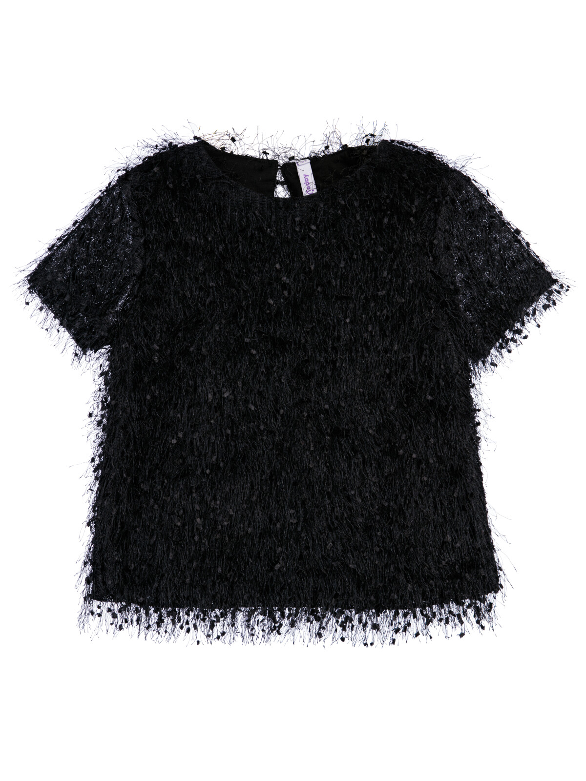 Фуфайка трикотажная для девочек PlayToday (футболка), черный, 134
