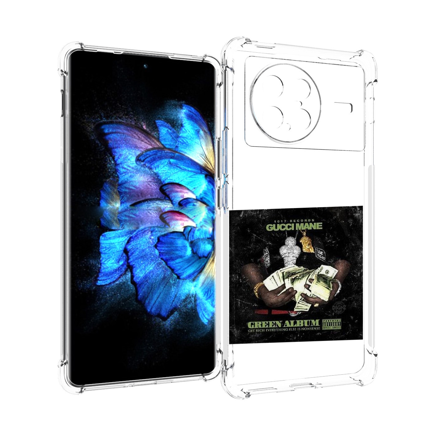

Чехол MyPads Gucci Mane & Migos - The Green Album для Vivo X Note 5G, Прозрачный, Tocco