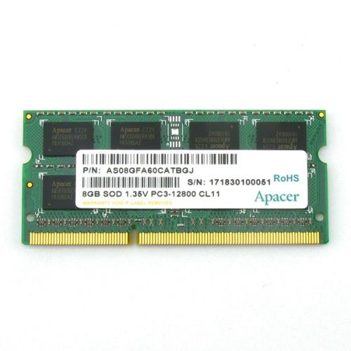 

Оперативная память Apacer (AS08GFA60CATBGJ), DDR3L 1x8Gb, 1600MHz