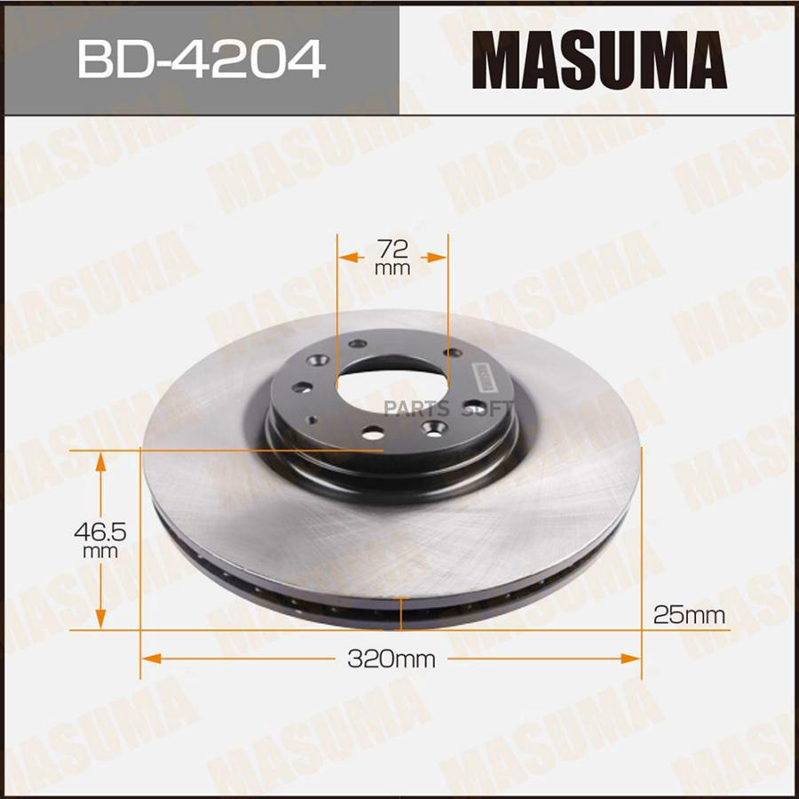

Диск тормозной Masuma BD-4204