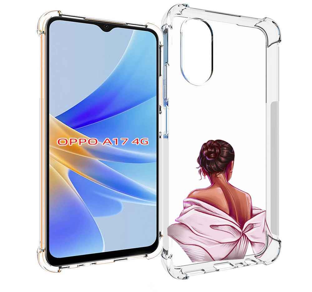 

Чехол MyPads девушка-со-спины женский для OPPO A17, Прозрачный, Tocco