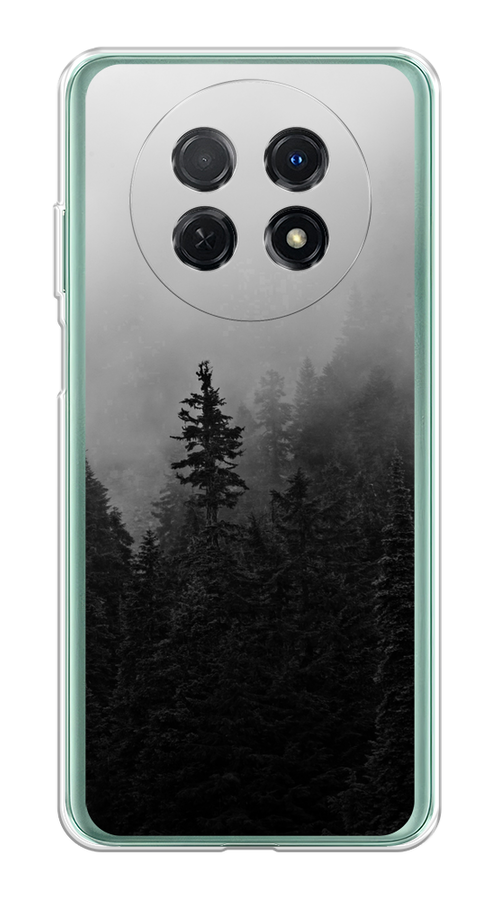 

Чехол на Huawei Nova Y91 "Туманный лес", Серый;черный, 6121650-2