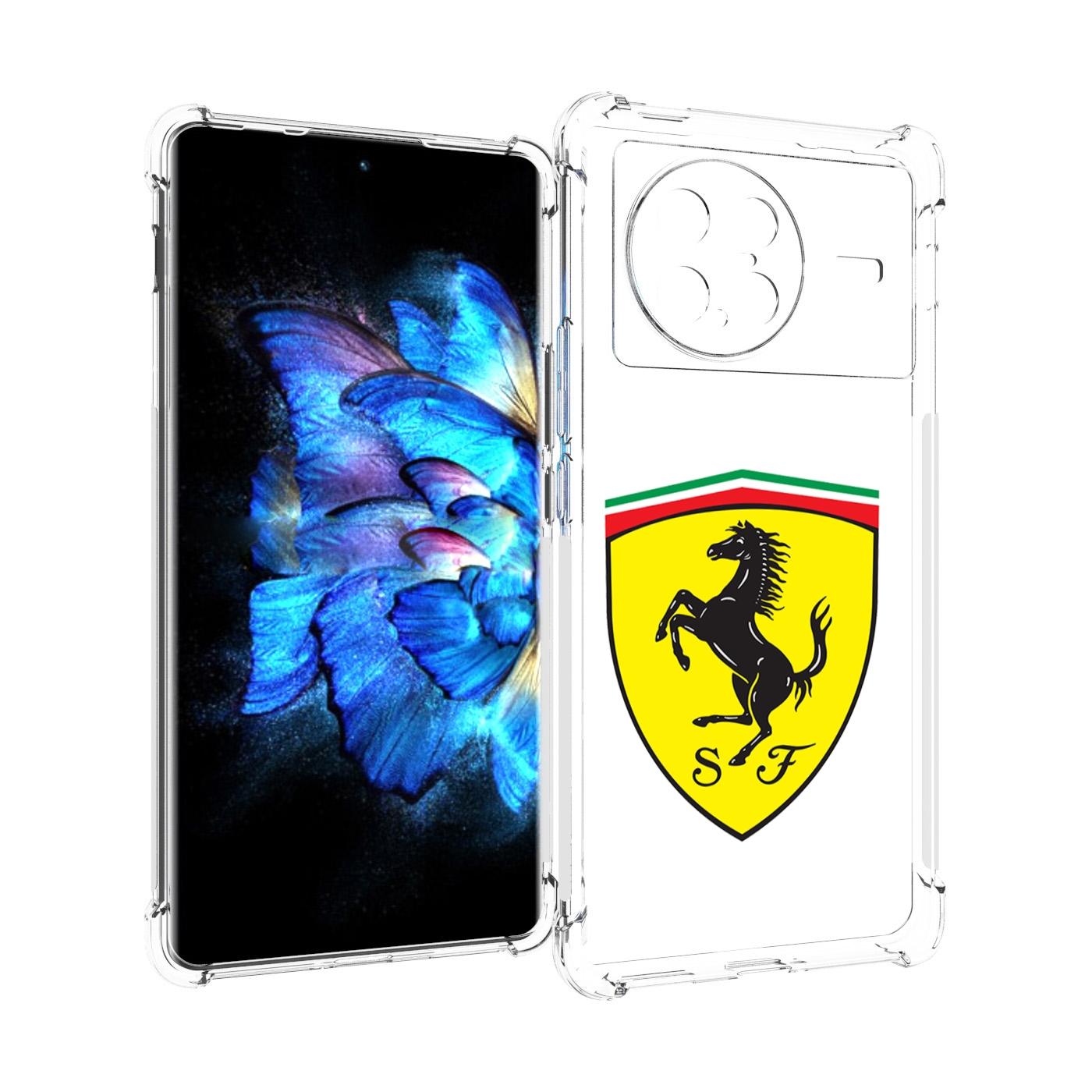 

Чехол MyPads Ferrari-3 мужской для Vivo X Note 5G, Прозрачный, Tocco