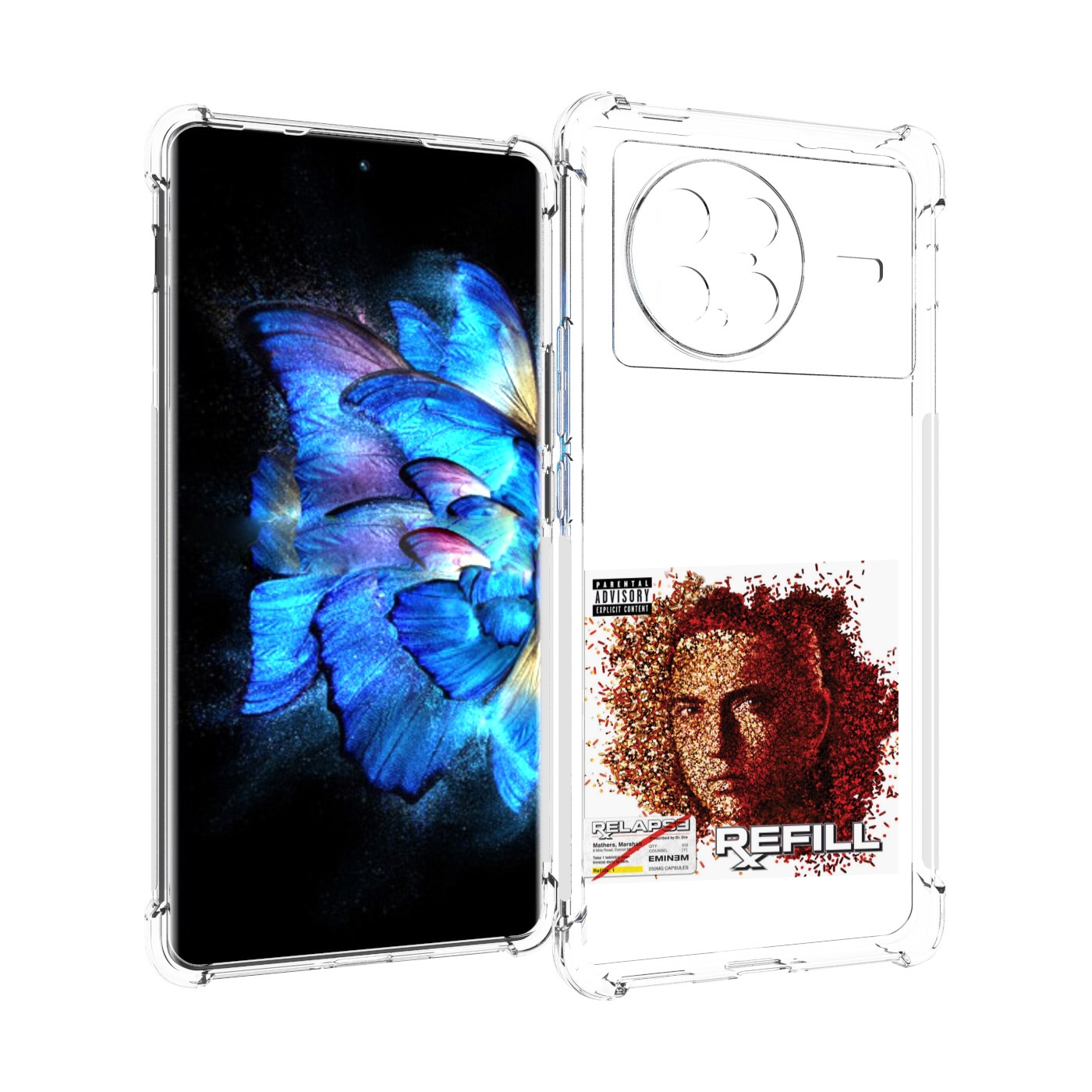 

Чехол MyPads Eminem RELAPSE, REFILL для Vivo X Note 5G, Прозрачный, Tocco