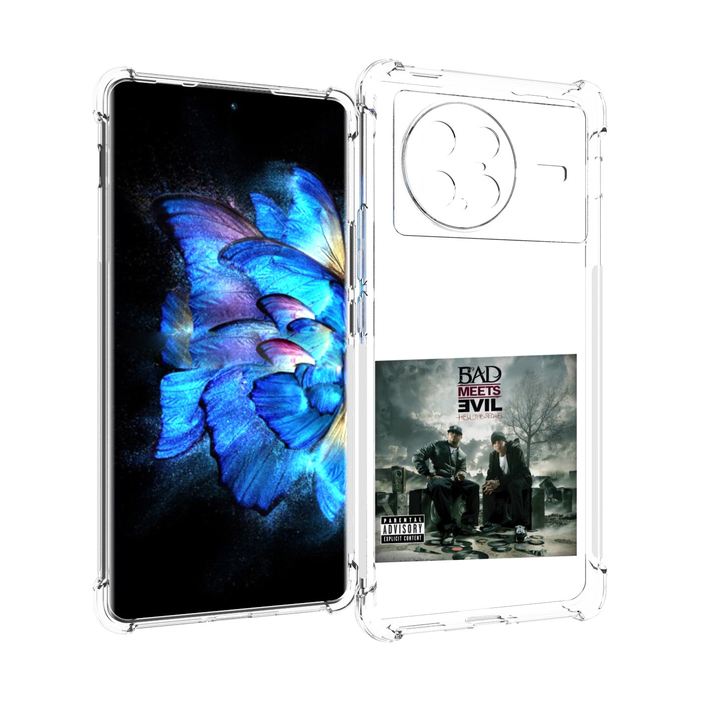 

Чехол MyPads Eminem BAD MEETS EVIL – HELL THE SEQUEL для Vivo X Note 5G, Прозрачный, Tocco