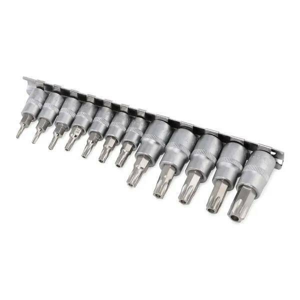 Набор Головок-Бит Torx С Отвесртием, 12 Пр: 1/4 Inch - T8, T10, T15, T20, T25, T27, T30, 3