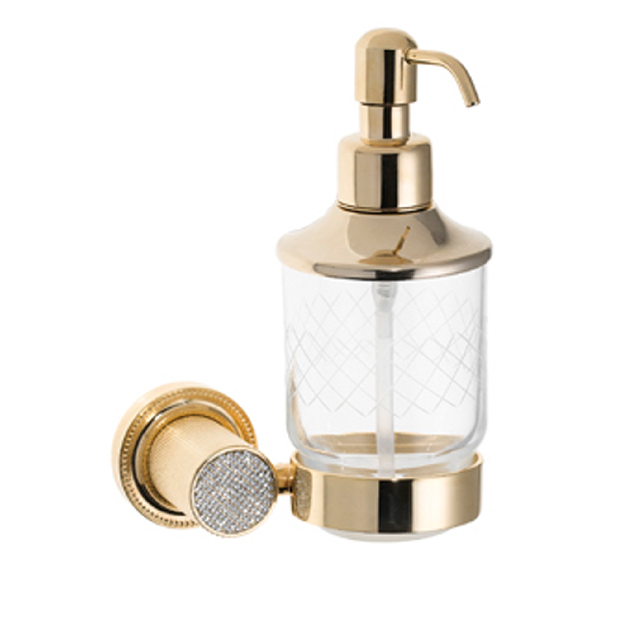 

Дозатор для жидкого мыла Boheme RoyalCristal 10932-G золото