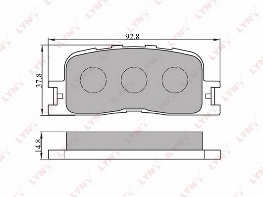 Тормозные колодки LYNXauto задние дисковые для Mitsubishi Outlander 2.0/2.4 2003- BD7523 100057024421