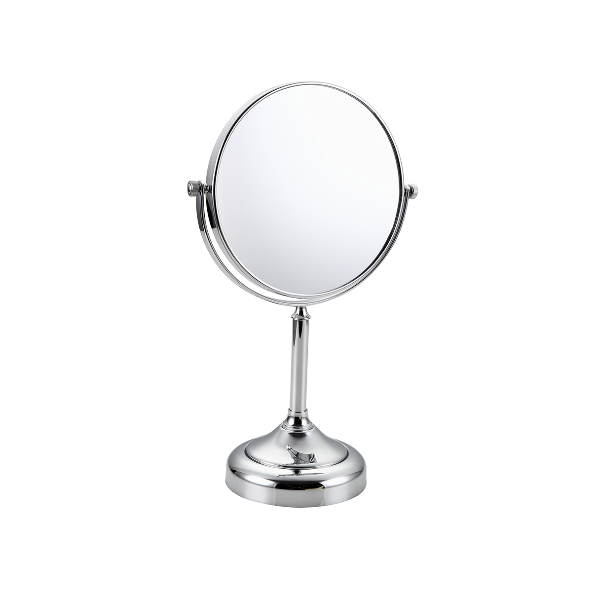 Зеркало косметическое двустороннее Frap F6206, d 15 см, хром