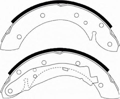 

Колодки бараб.CITROEN BERLINGO 96-11, XSARA 99-11/PEUGEOT PARTNER 1.1-2.0 96=>