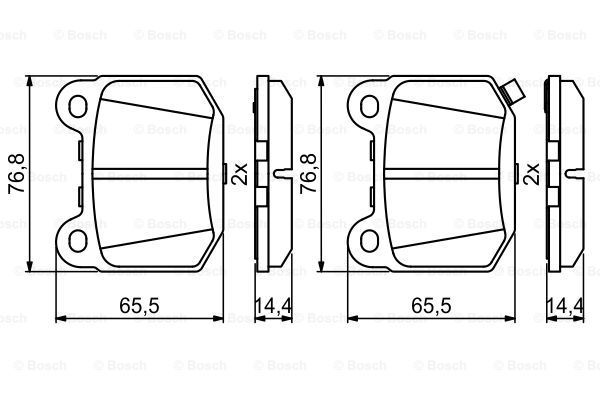 

Тормозные колодки Bosch дисковые 986494865