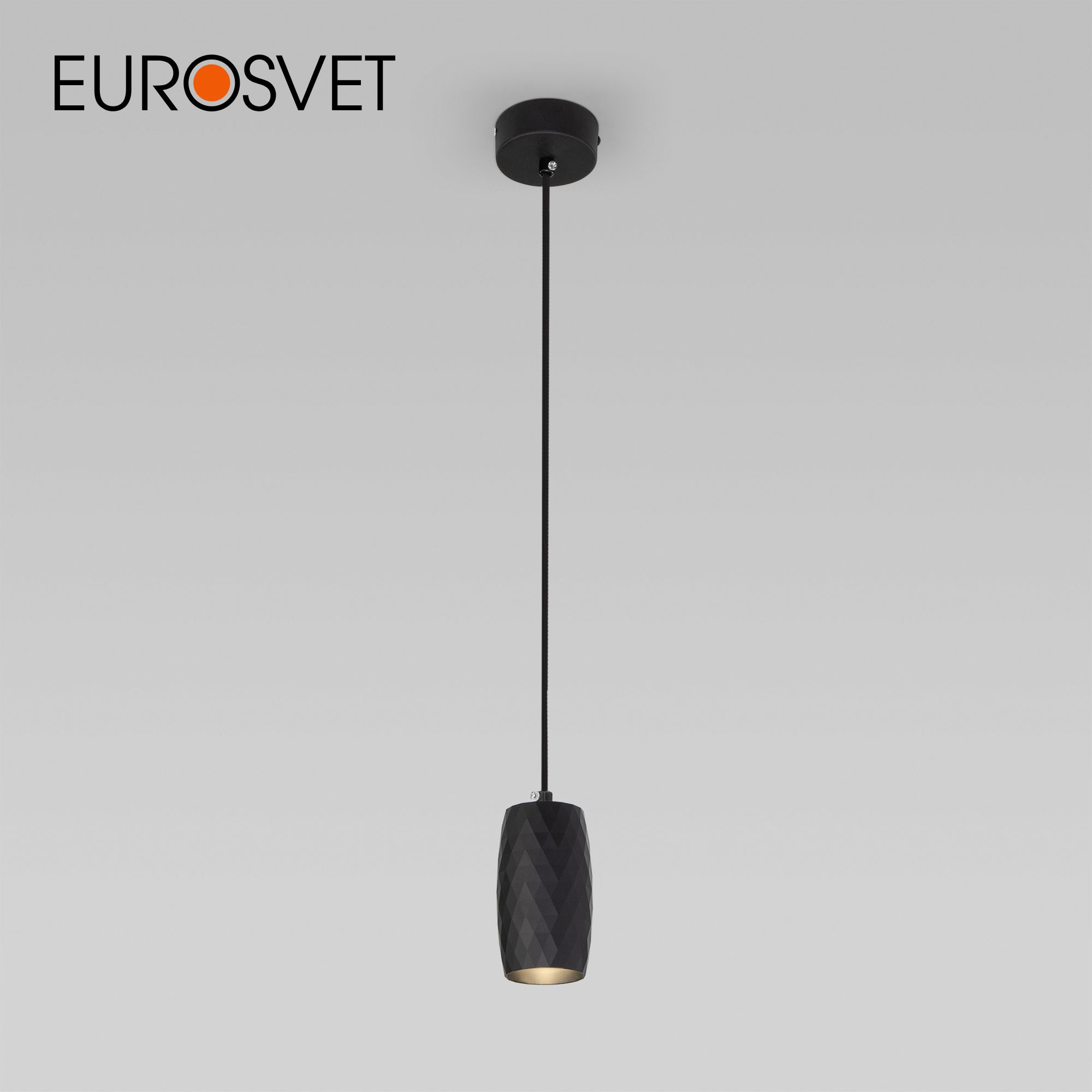 

Подвесной светодиодный светильник Eurosvet Bonaldo 50246/1 LED черный металлический плафон