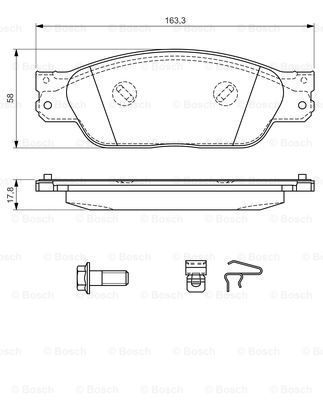 

Тормозные колодки Bosch дисковые 986494141