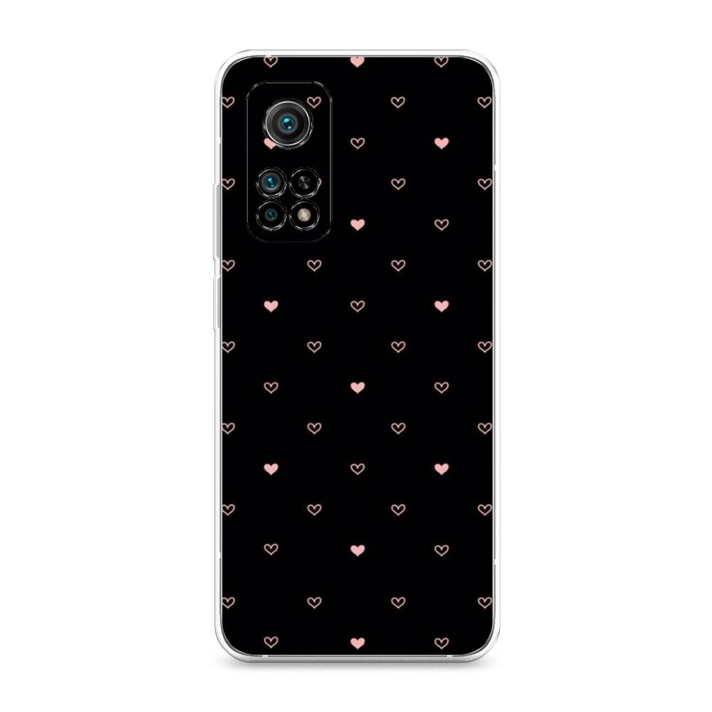 

Чехол Awog на Xiaomi Mi 10T/Mi 10T Pro "Черный фон и сердечки", Разноцветный, 39350-3
