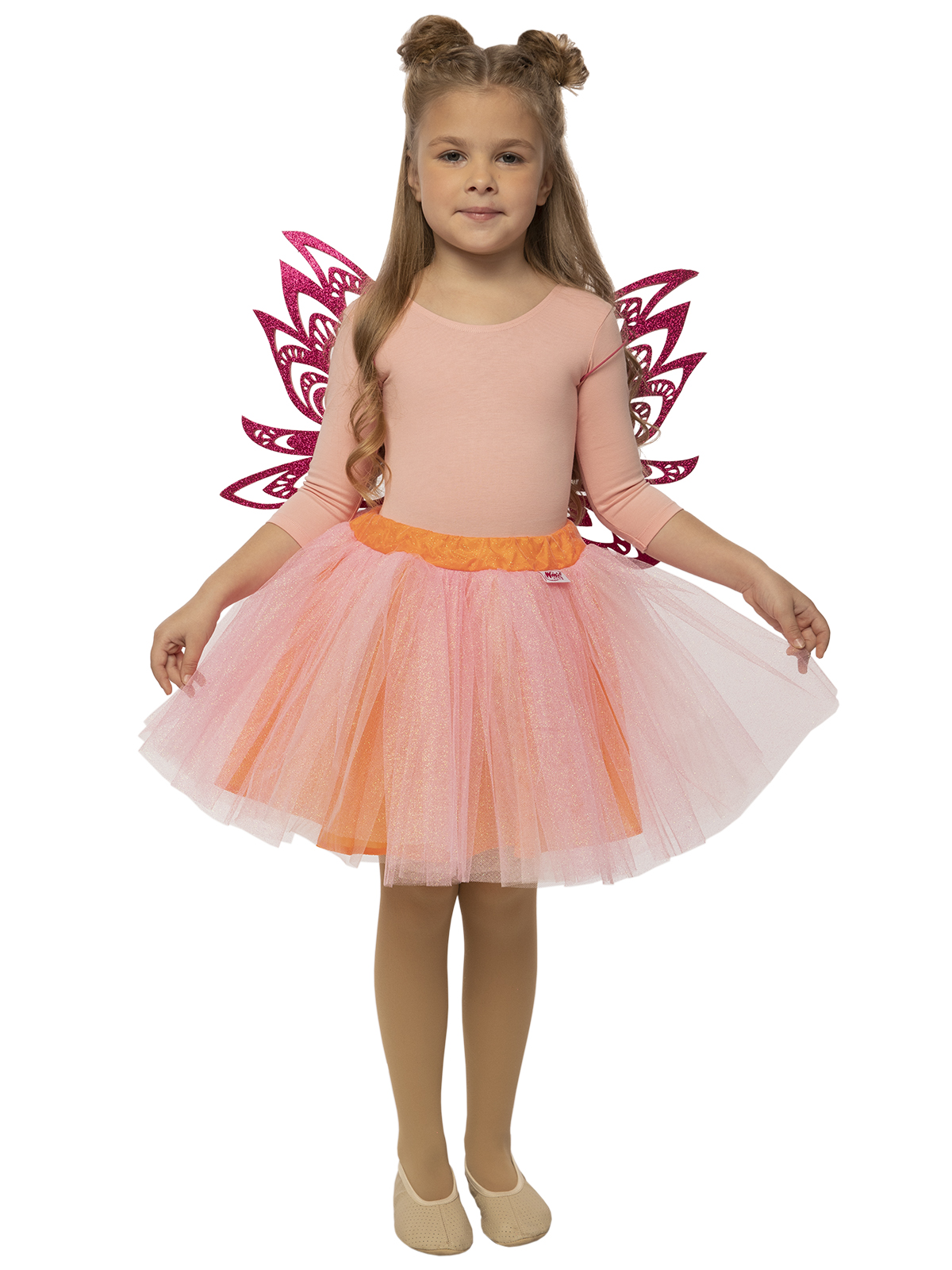 Карнавальный костюм детский Вестифика Вечеринка Винкс, розовый,ораньжевый, 104 карнавальный костюм детский вестифика вечеринка винкс зеленый 104