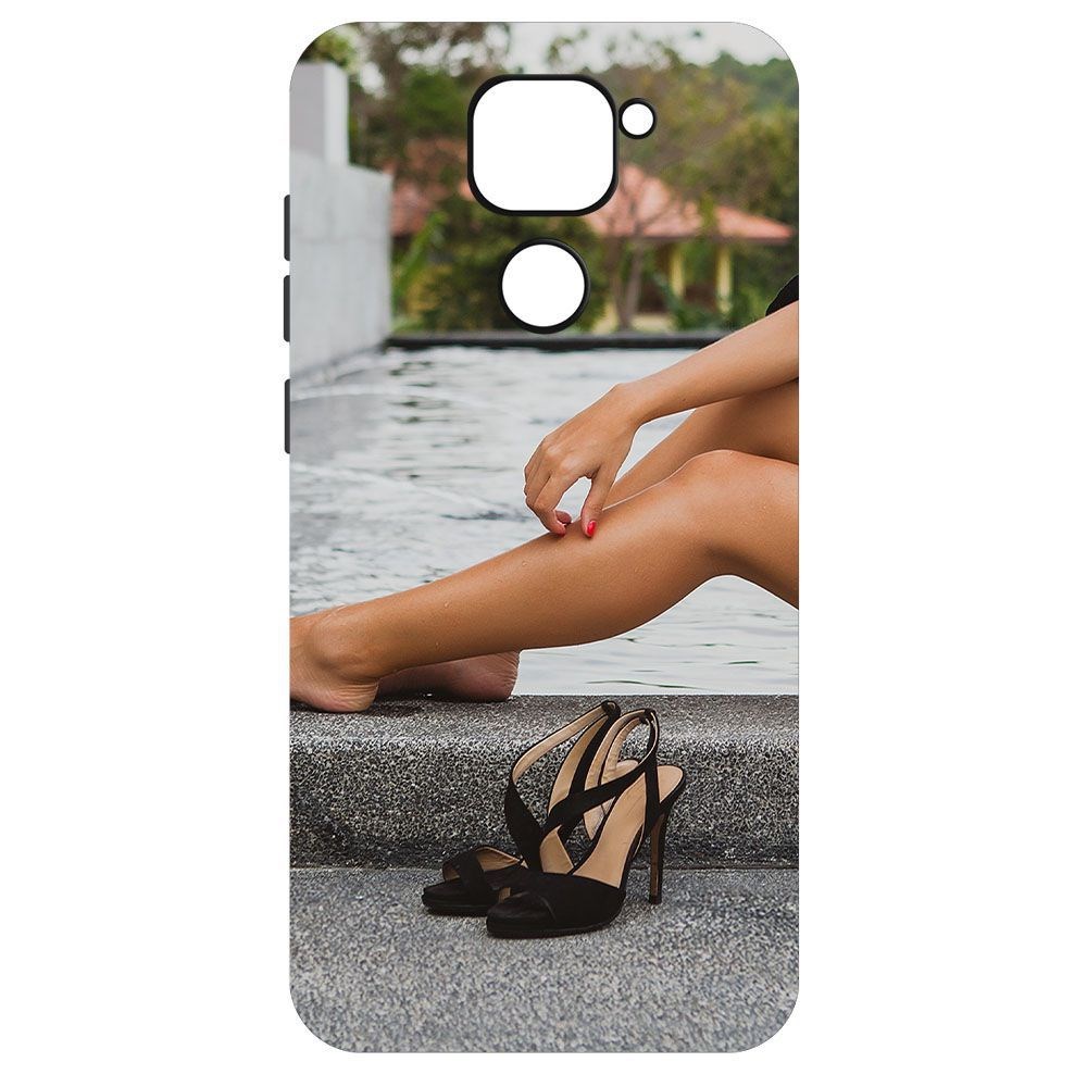 

Чехол-накладка Krutoff Soft Case Босоножки женские для Xiaomi Redmi Note 9 черный