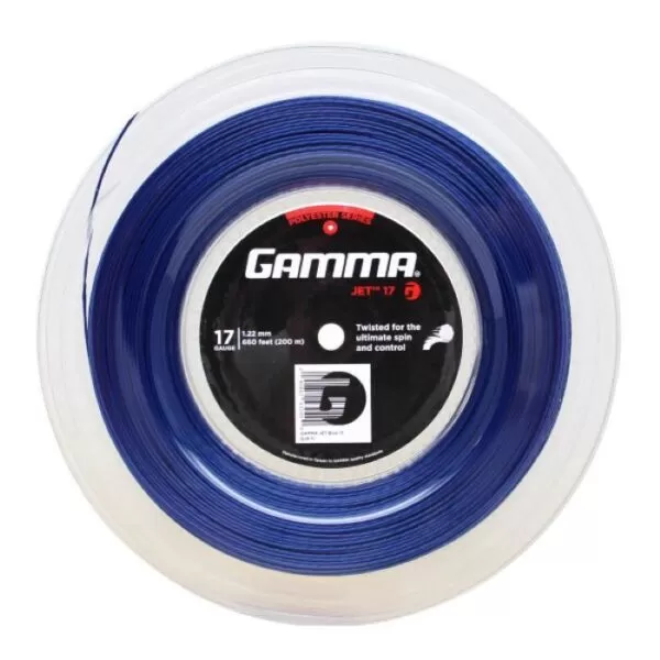 Струны для теннисной ракетки Gamma JET 17 200м. 1.22 мм, синий