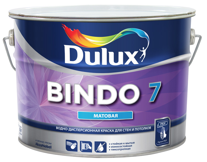 

Краска матовая для стен и потолков DX BINDO 7 BC, .9л, Прозрачный