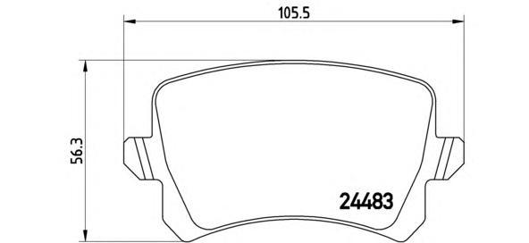 

Тормозные колодки brembo задние дисковые p85109