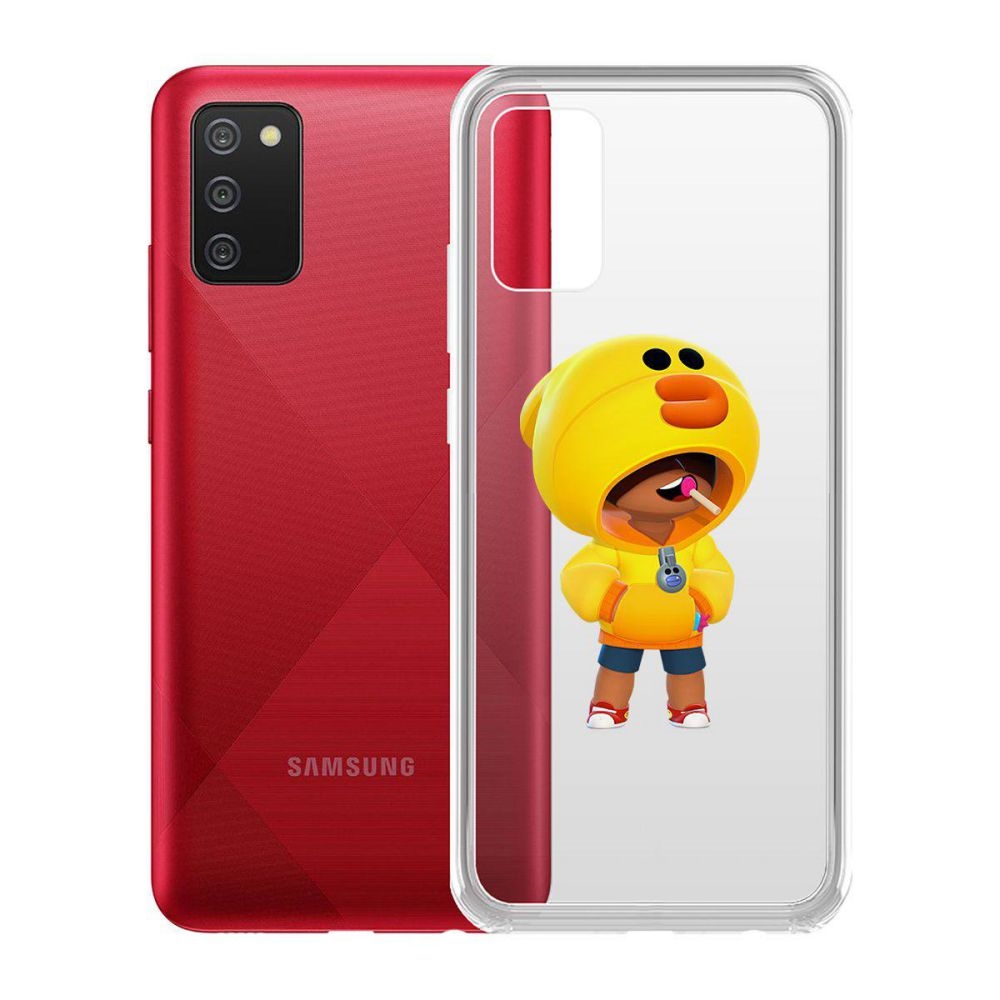

Чехол-накладка Brawl Stars-Леон Салли для Samsung Galaxy A02s (A025), Прозрачный