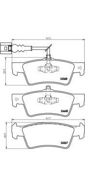 

Тормозные колодки brembo задние p85091