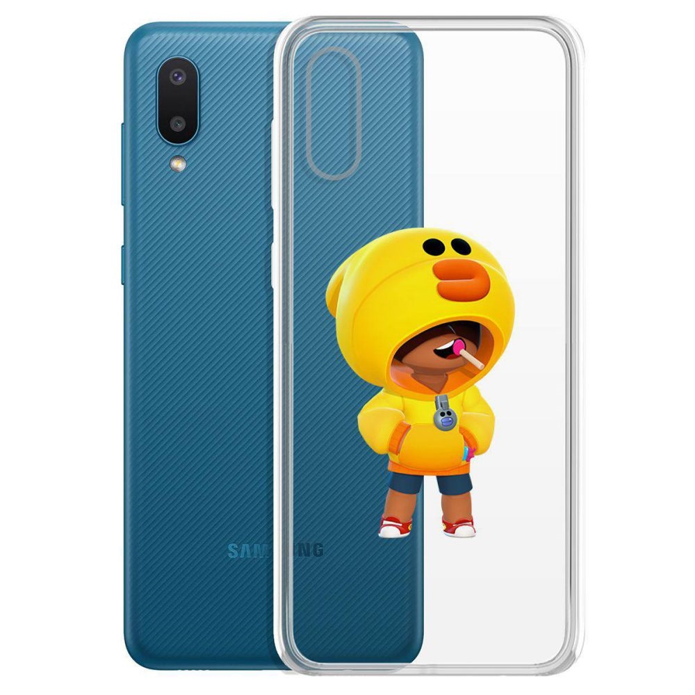 

Чехол-накладка Brawl Stars-Леон Салли для Samsung Galaxy A02 (A022), Прозрачный