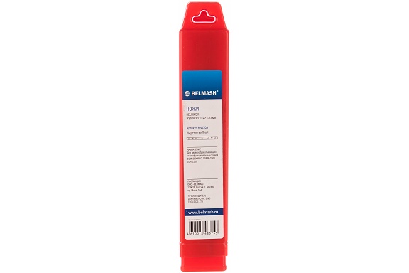 

Ножи БЕЛМАШ HSS W3 270х2х20 M6 (3 шт)