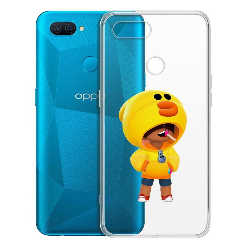 

Чехол-накладка Brawl Stars-Леон Салли для OPPO A12/A11k/A7/A5s, Прозрачный