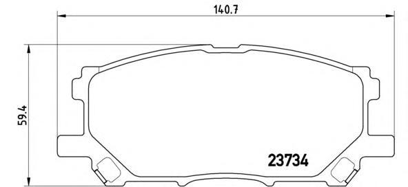 

Колодки тормозные дисковые передн. LEXUS RX (_U3_) 02/03-12/08 / TOYOTA HARRIER (_U3_) 02/