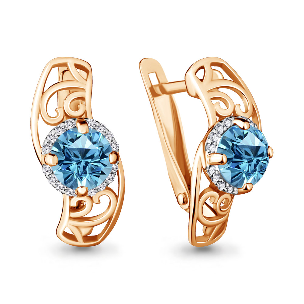 

Серьги из серебра с топазом Aquamarine 4429205А_925_з, 4429205А_925_з