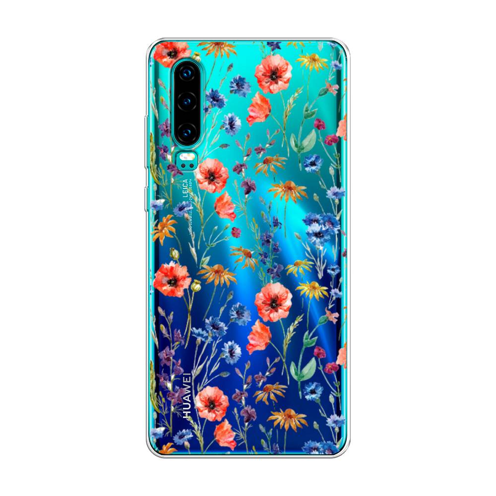 фото Чехол awog "маки и васильки фон" для huawei p30