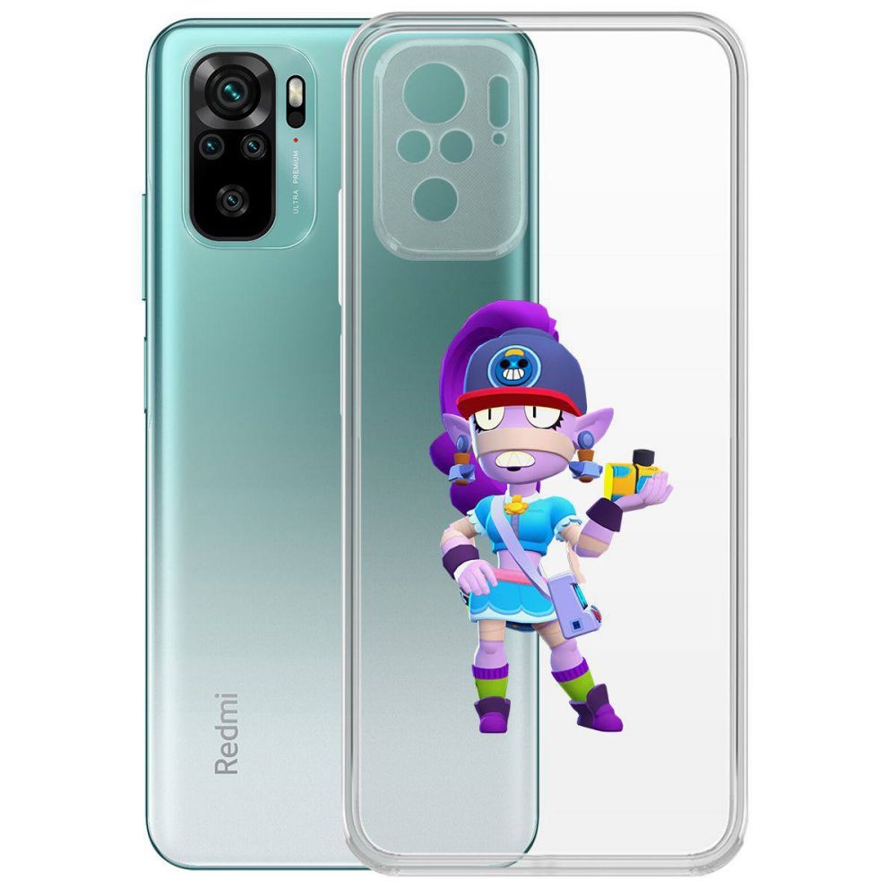 Чехол-накладка Brawl Stars-Суперфанатка Эмз для Xiaomi Redmi Note 10/ Note 10S
