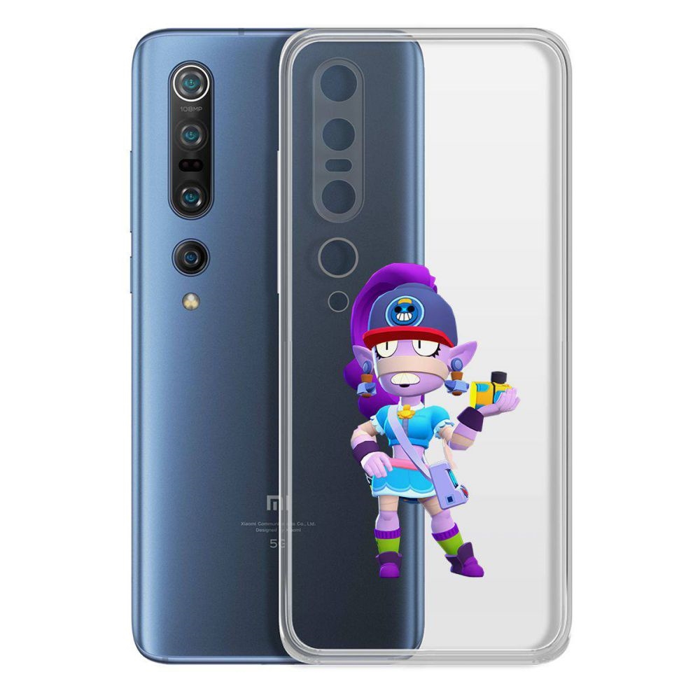 Чехол-накладка Brawl Stars-Суперфанатка Эмз для Xiaomi Mi 10/Mi 10 Pro