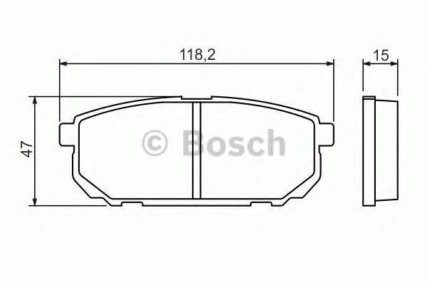 

Колодки дисковые задние Kia Sorento 2.4i/3.5i/2.5CRDi 02-03 0 986 494 388