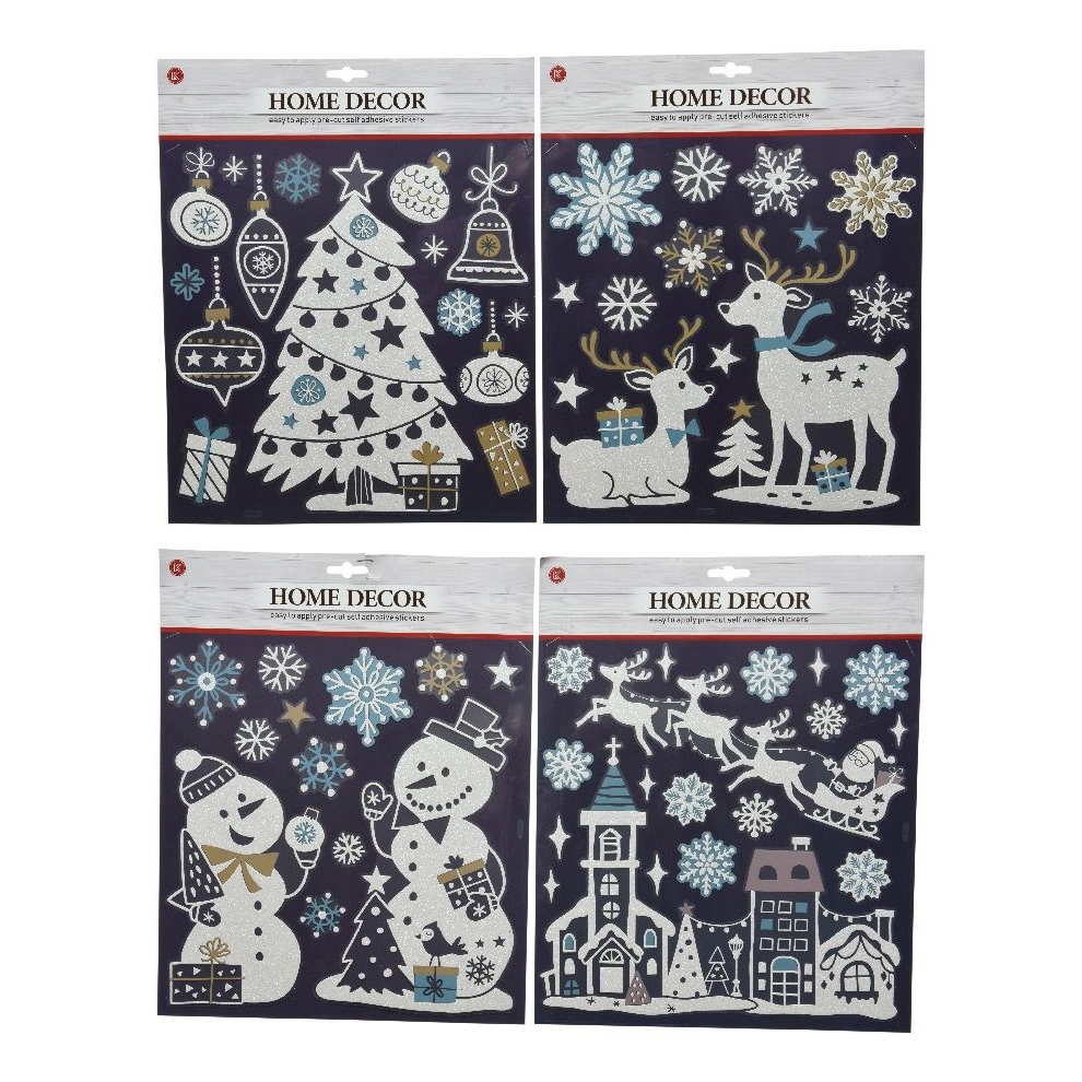 

Наклейки на стекло новогодние Kaemingk 31 х 38 см в ассортименте