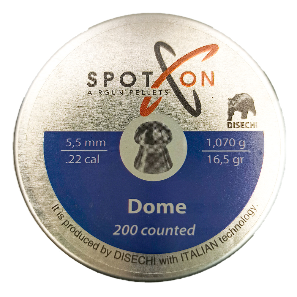 

Пули SPOTON Dome 5,5мм 1.070г (200шт), Серый