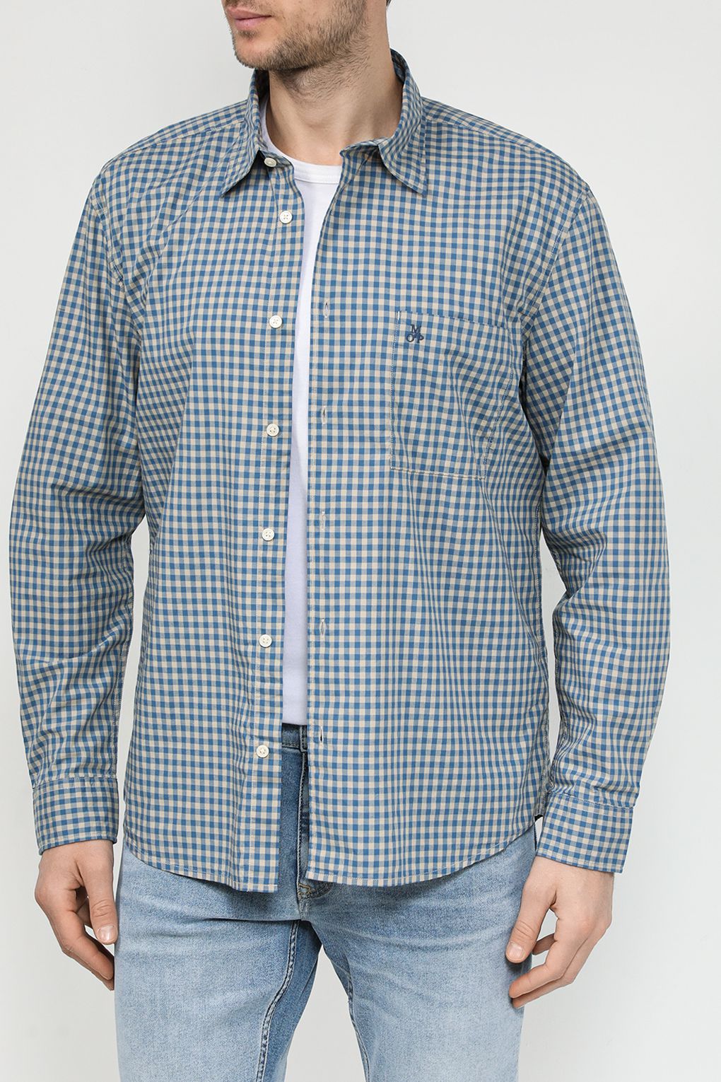 

Рубашка мужская Marc O’Polo 421720842090 коричневая 2XL, Коричневый, 421720842090