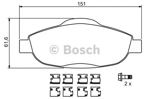 

Тормозные колодки Bosch передние 986494261