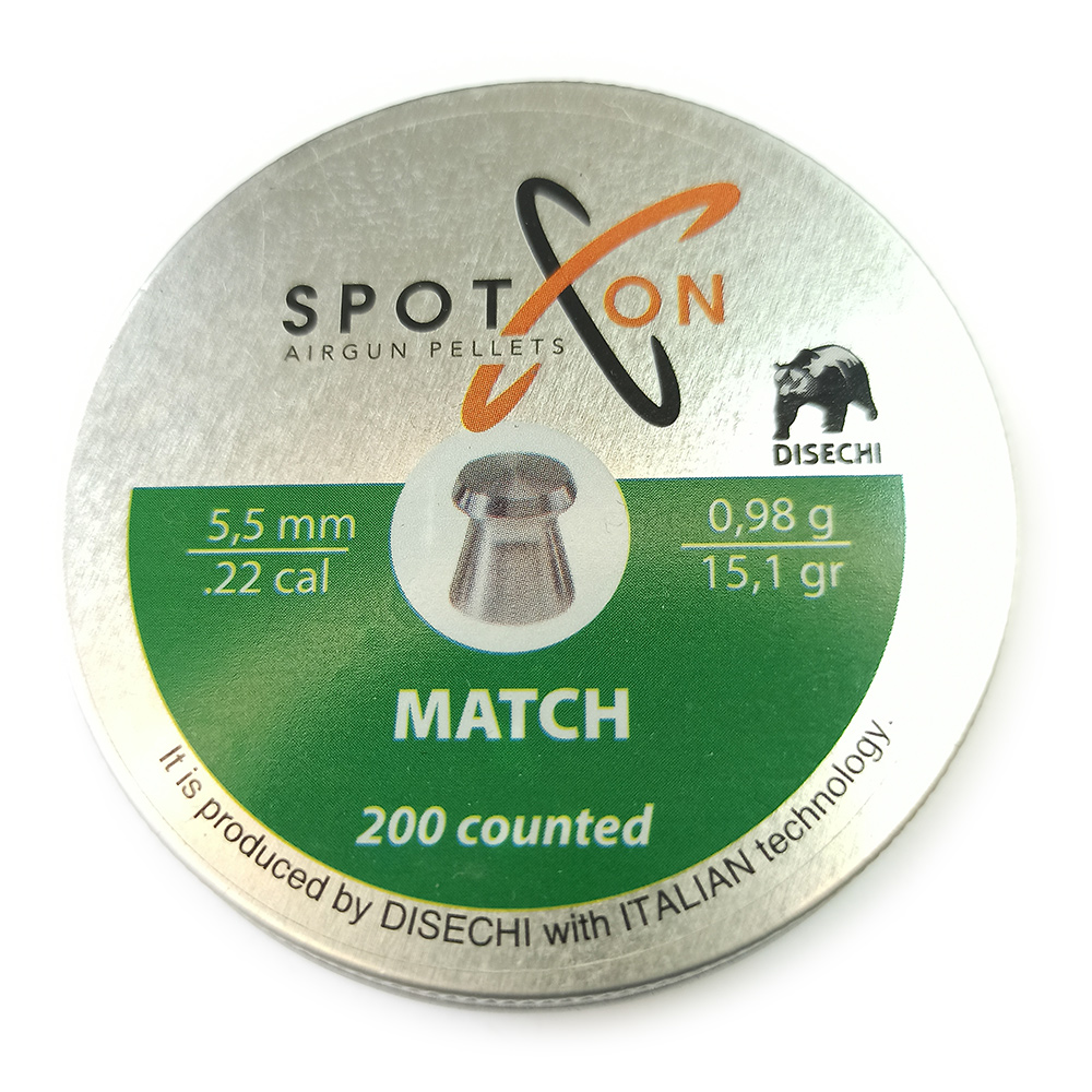 

Пули SPOTON Match 5,5мм 0.98g (200 шт), Серый