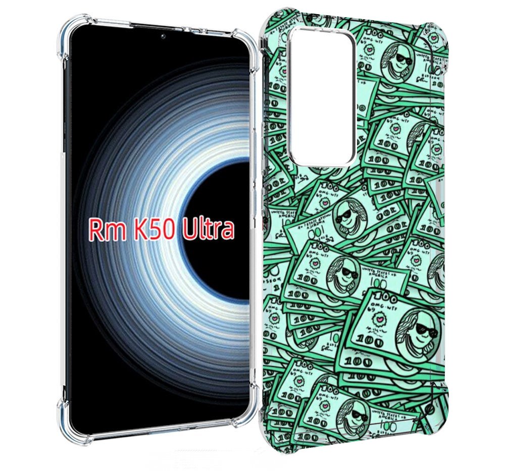 

Чехол MyPads доллары картинка для Xiaomi 12T / Redmi K50 Ultra, Прозрачный, Tocco