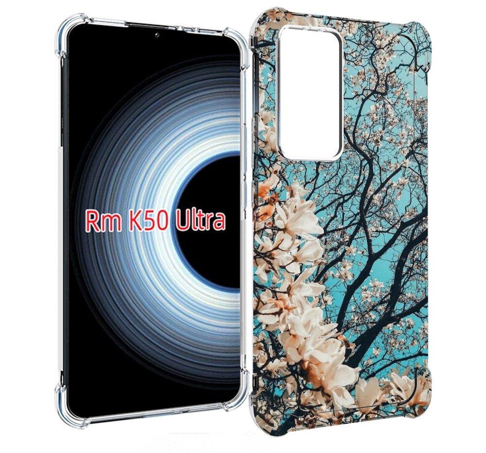 Чехол MyPads дерево-с-цветочками для Xiaomi 12T / Redmi K50 Ultra