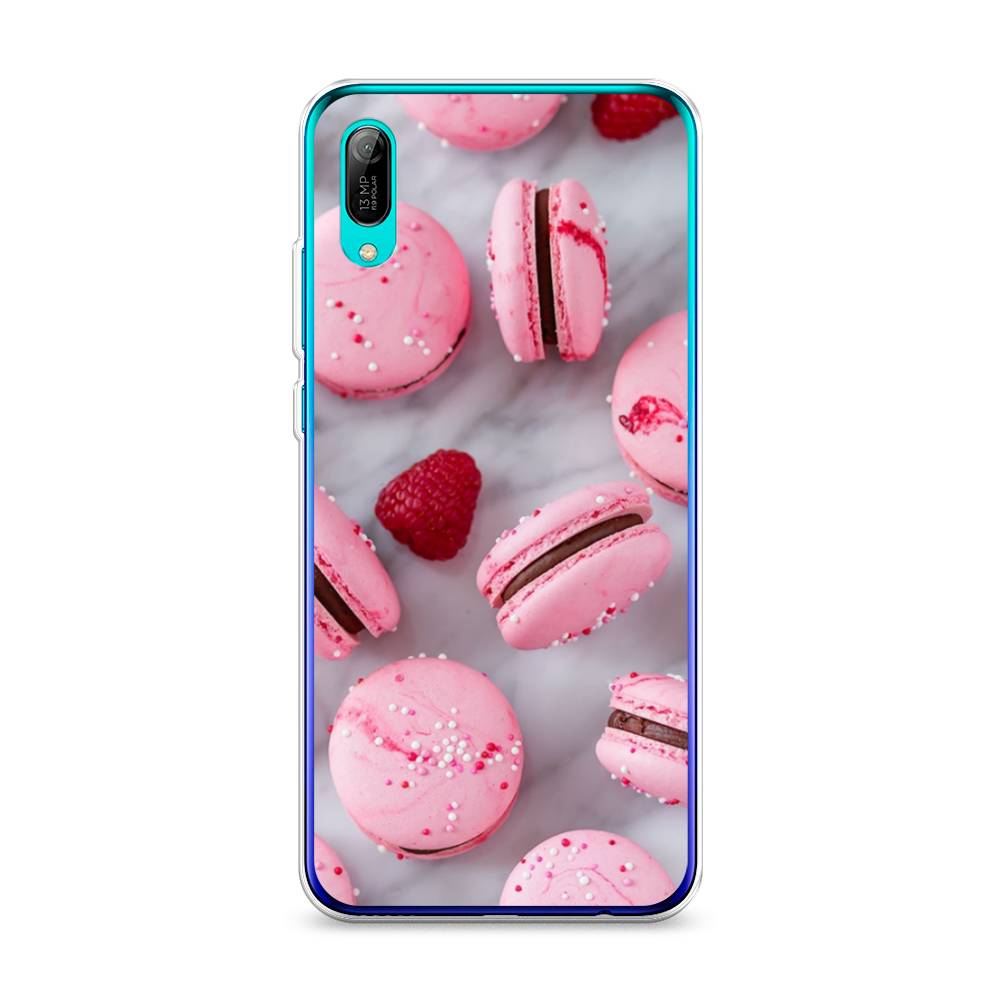 

Чехол Awog на Huawei Y6 Pro (Prime) 2019 "Макарони с малиной", Серый;розовый, 68150-10