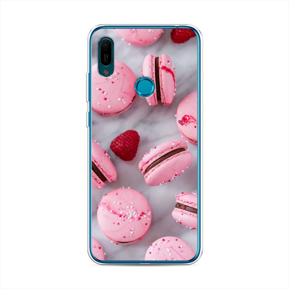 

Чехол Awog на Huawei Y6 2019 "Макарони с малиной", Серый;розовый, 68650-10