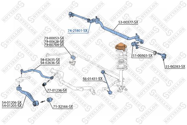 

Втулка маятника BMW E34/E39/E32/E31/E38 1.8-5.0 86> Stellox 7421801sx
