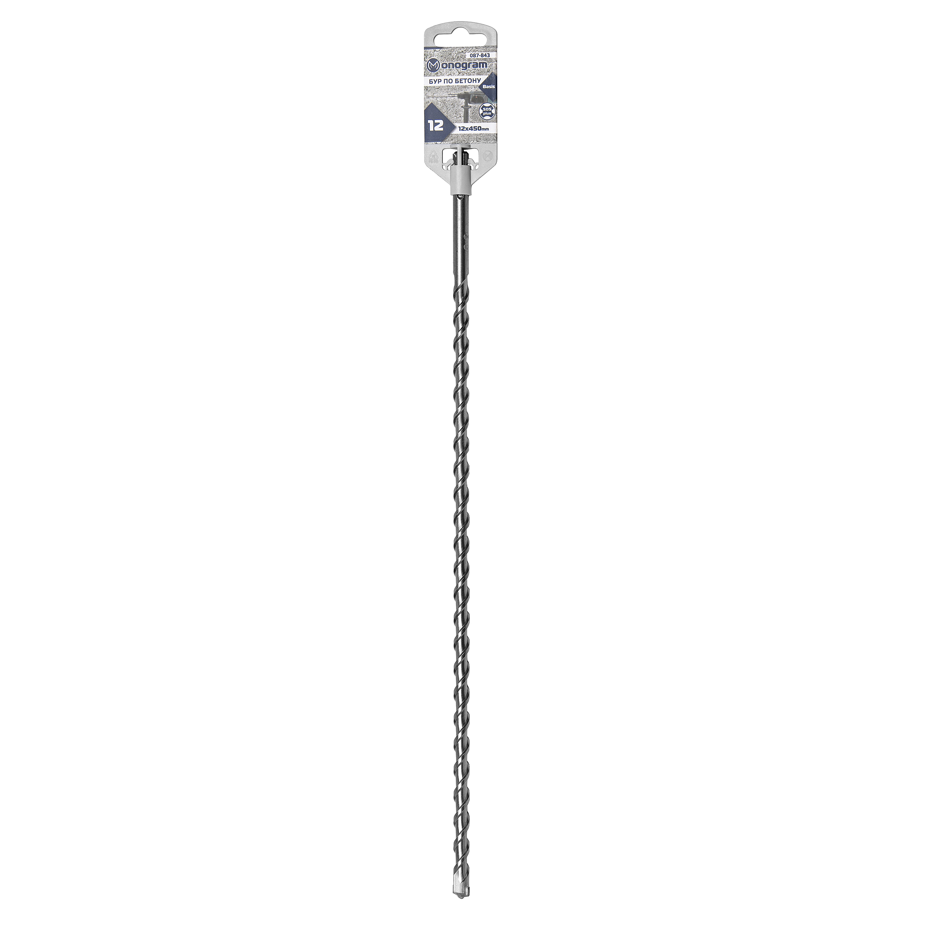 

MONOGRAM (087-843) Бур по бетону SDS-plus 12x400/460 мм Basis