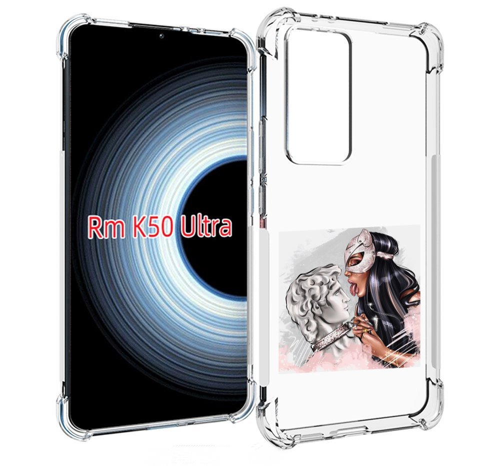 

Чехол MyPads девушка-флирт женский для Xiaomi 12T / Redmi K50 Ultra, Прозрачный, Tocco